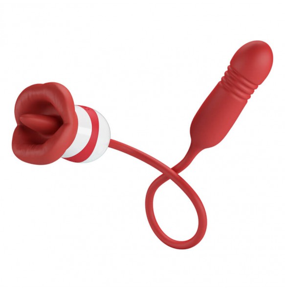 Pretty Love - Ashlynn Tongue Licking Thrusting Vibrator (Chargeable - Red) Pretty Love - Ashlynn Tongue Licking Thrusting Vibrator (Chargeable - Red)